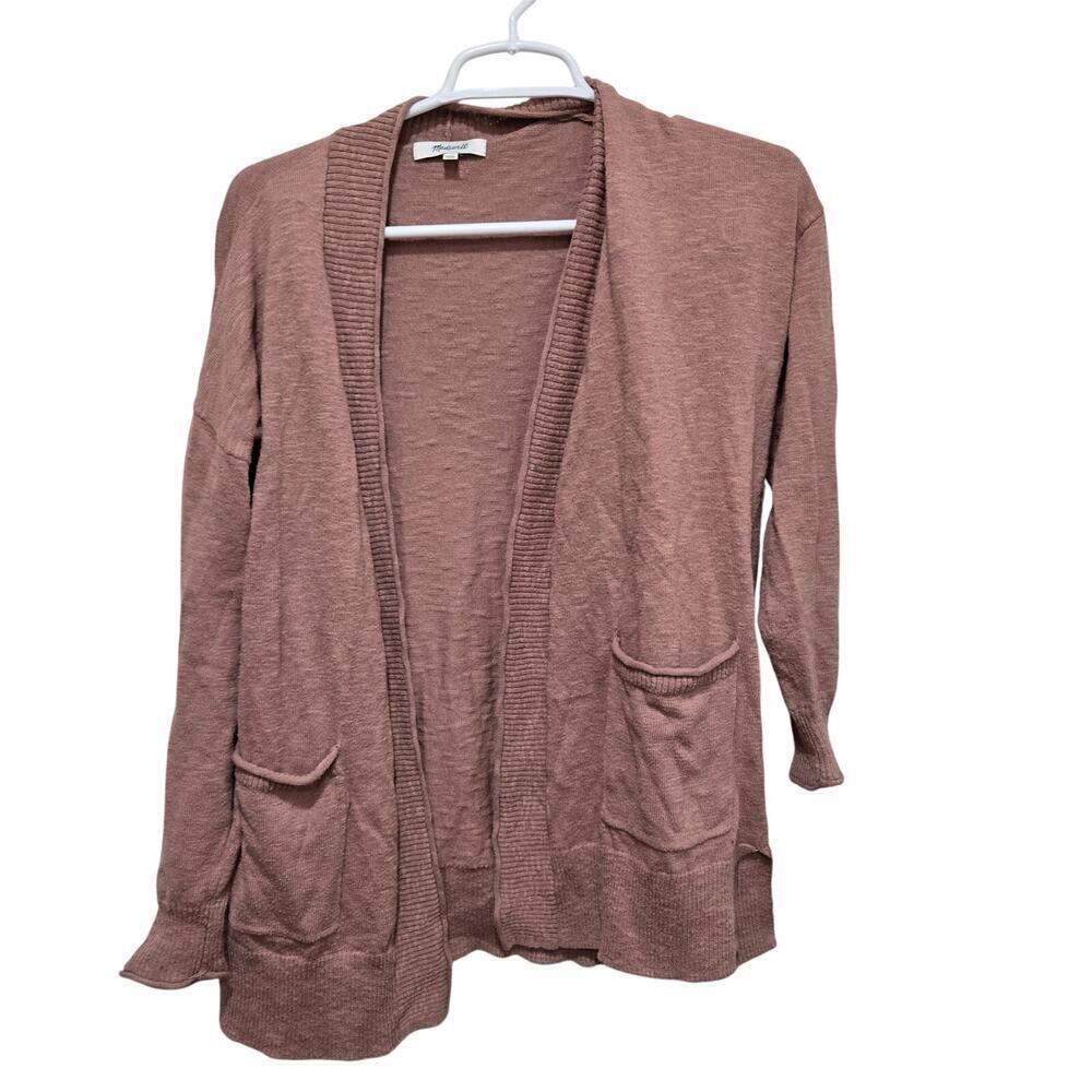 Madewell Cardigan XXS Mauve Open Front Cozy Knit - Picture 2 of 11